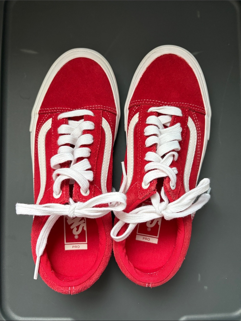 Vans Red & White Old Skool Sneakers